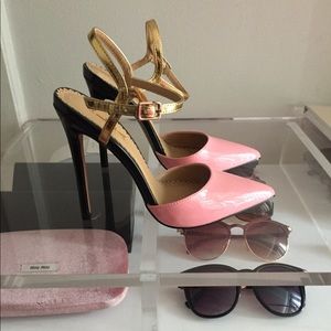 Pink & Gold High Heels